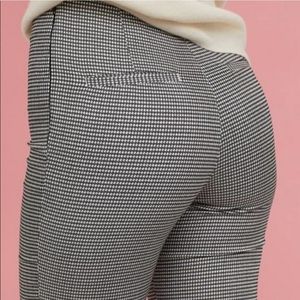 H&M Houndstooth Slim Fit Trousers Work Pants